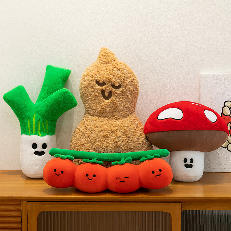 Cross-Border Vegetable Big Tomato Doll Simulation Green Onion Peanut Mushroom Tomato Doll Plush Toy Gift Cross-Border Vegetable Big Tomato Doll Simulation Green Onion Peanut Mushroom Tomato Doll Plush Toy Gift