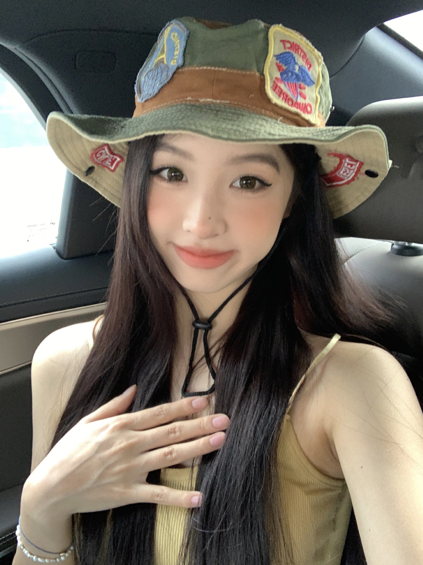 Xinbangbang Outdoor Sunshade Fisherman Hat, American Retro Hiking Hat, Patchwork Western Cowboy Hat for Women