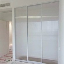 砌墙衣柜柜门订作3C钢化玻璃门移门订作滑门玻璃推拉门白一件代发