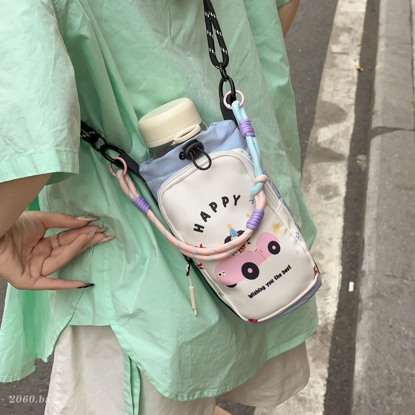 Botella de agua Teléfono móvil Xiaodance Cool nuevo bolso de cinturón bolso de dibujos animados bolso de cinturón portátil de viento ligero bolso de mujer 2026 paquete multifuncional