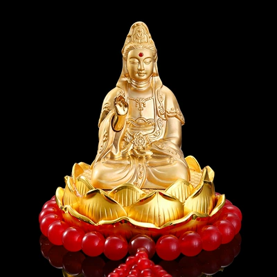 perfume center console perfume holder | Perfplant seat - 101012cm-ping-an-guanyin-agate-beads