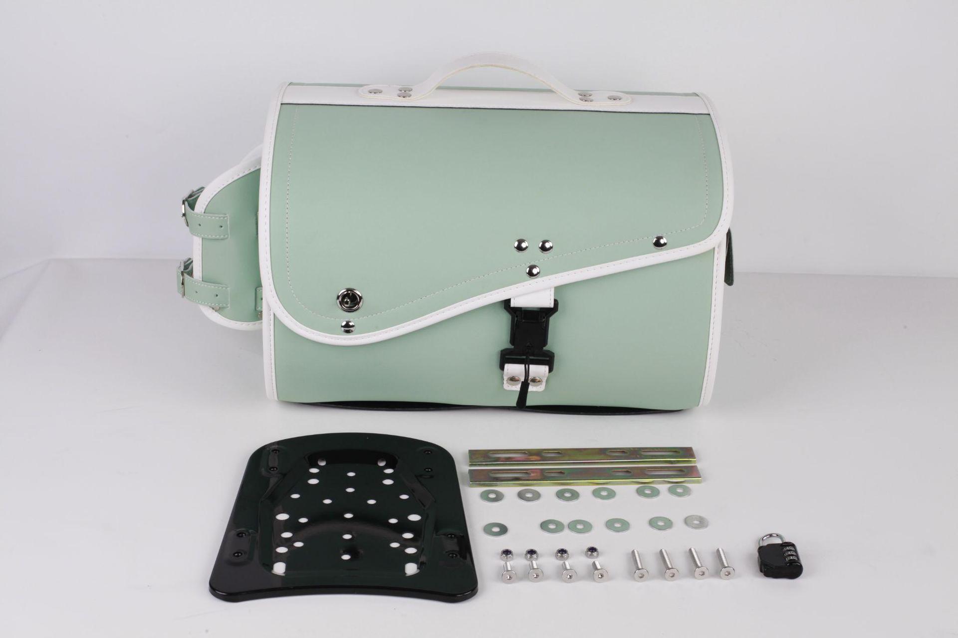 Best-selling motorcycle tail box for Suzuki scooters and electric bikes, suitable for full-face and half-face helmets, with bottom fixation