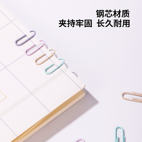 Deli Paperclip Boxed Metal Nickel Plated Color Pin Large Office Supplies Wholesale No. 3 0018 Paperclip