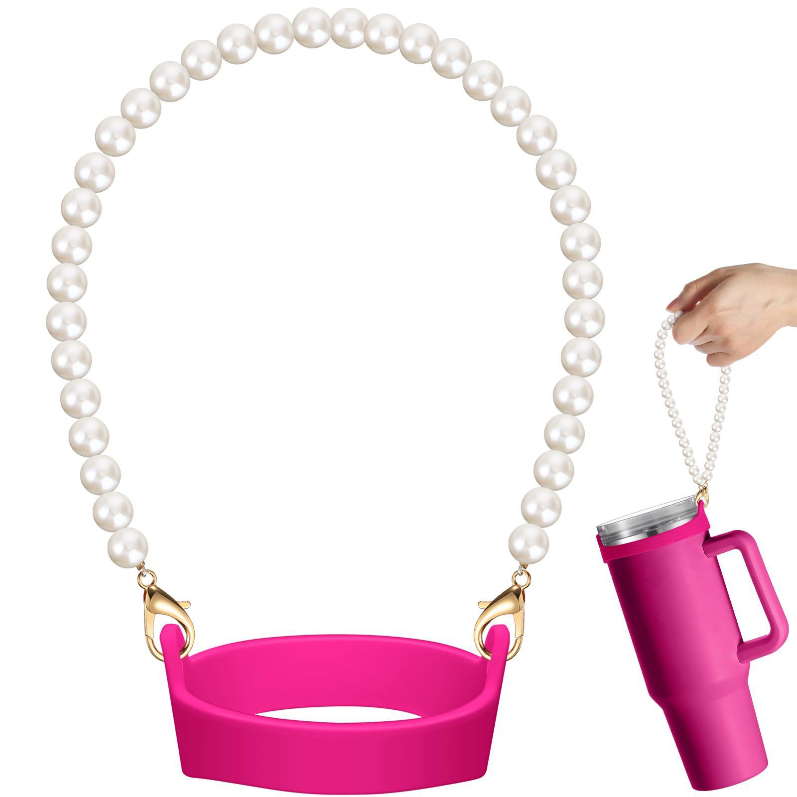 Amazon taza de agua portátil copa collar flores Stanley silicona Amazon explosión kettle cordón trenzado con colgante