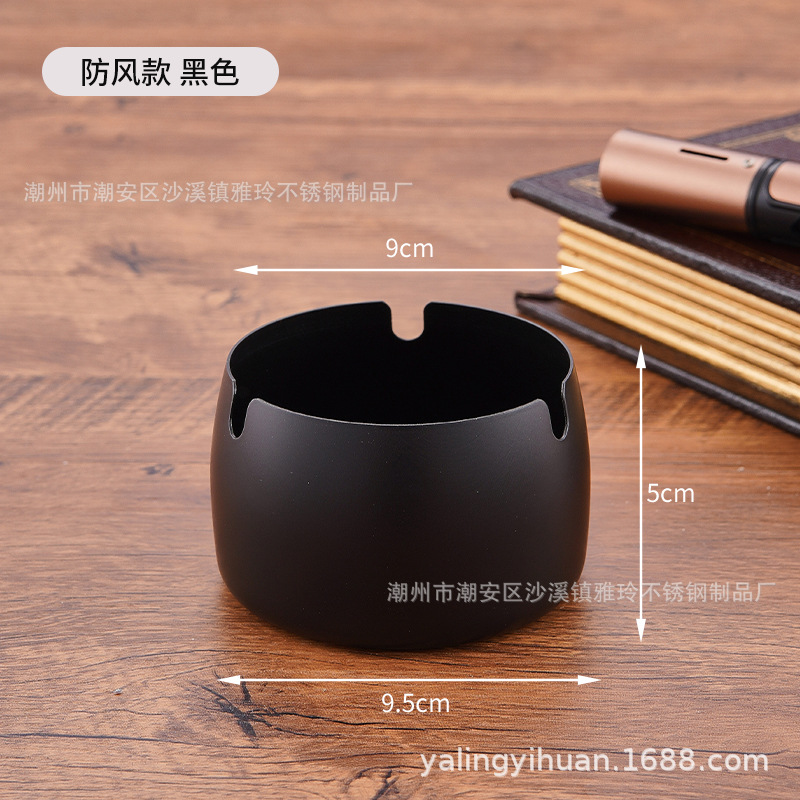 Cenicero de acero inoxidable dorado grueso, resistente y elegante, ideal para bar o cafetería, venta directa de fábrica