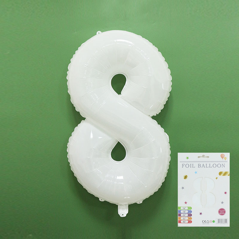 Globo digital de 32 pulgadas, embalaje de tarjeta de papel independiente, versión estadounidense, película de aluminio delgada, embalaje fino, papel de aluminio, globo de cumpleaños