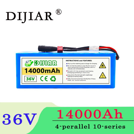 18650锂电池 36V10S4P 42V14Ah 电动车动力锂电 助力车锂电池