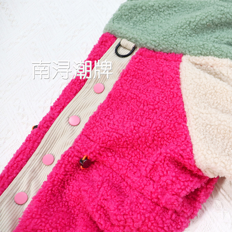 FADOU 두꺼운 네 다리 옷 한 겨울 어린 양 벨벳 따뜻한 기모 퍼그 개 뚱뚱한 개 겨울 개 옷