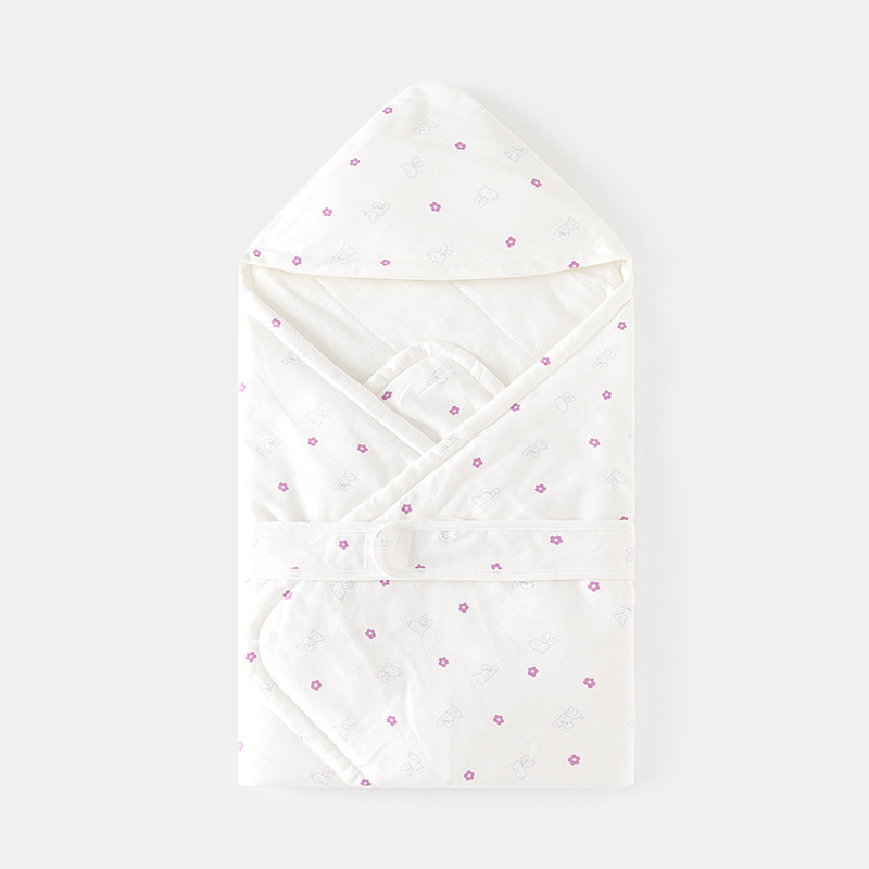 누비 보라색 꽃잎 이불 90*90cm