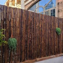 碳化竹篱笆防腐围墙护栏竹排竹栅栏背景花园阳台庭院别墅日系