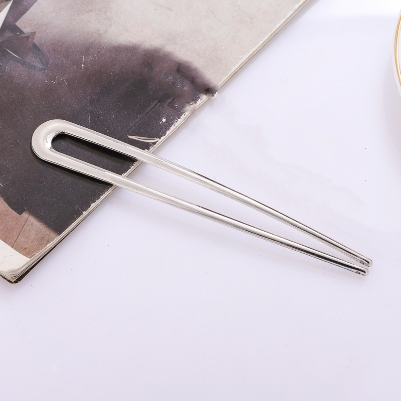 Venta caliente transfronteriza suministro de horquilla en forma de U Hanfu estilo antiguo palillos aleación incrustaciones perla horquilla accesorios para el cabello tenedor para el cabello al por mayor