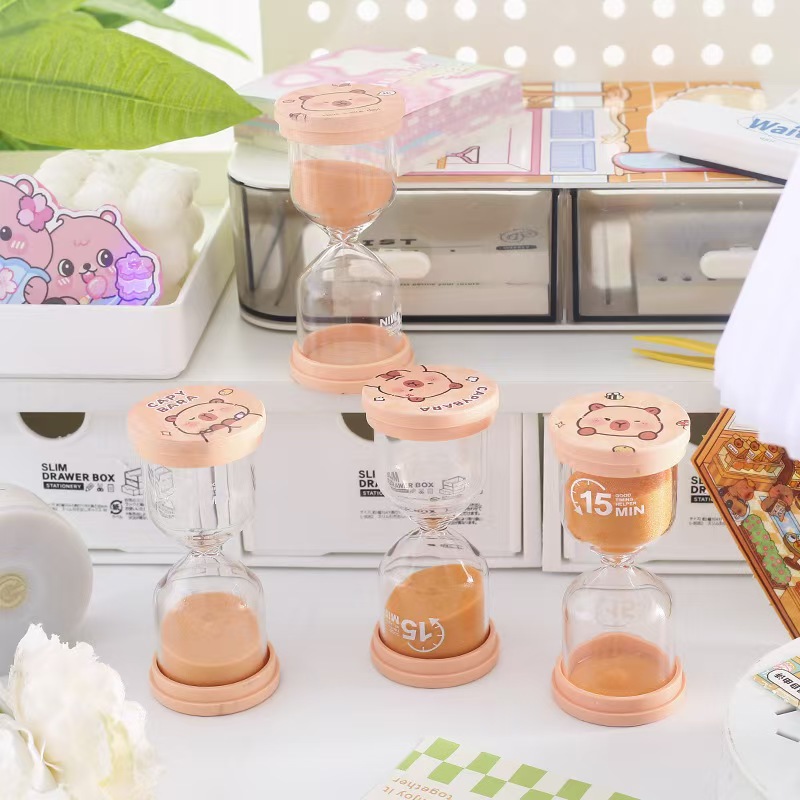 Chaser Kapibala cronógrafo reloj de arena 15 minutos administrador de tiempo pequeño regalo decoración regalo de cumpleaños creativo