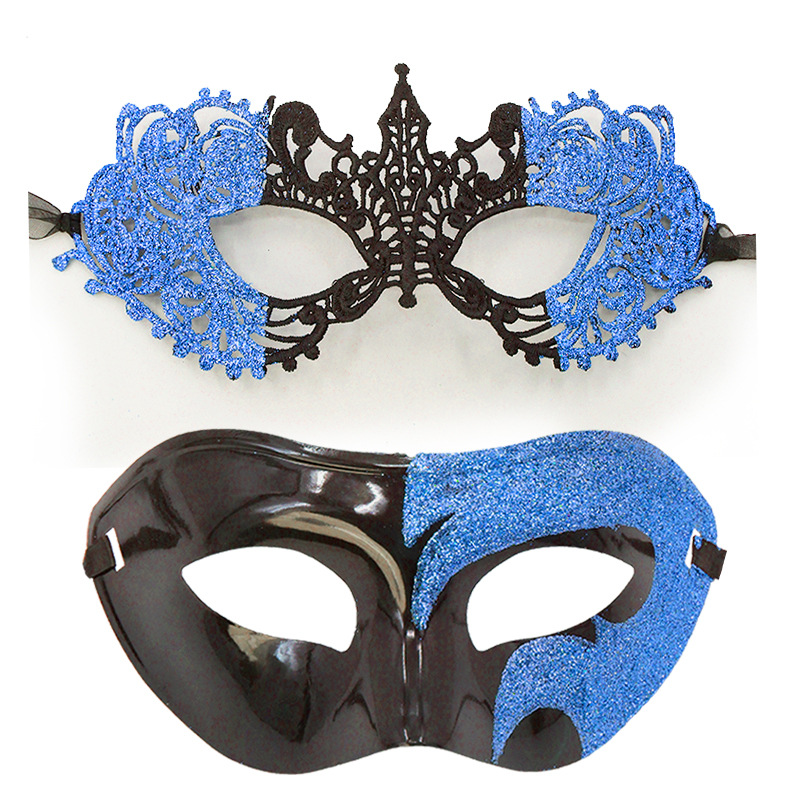 Halloween encaje pequeña punta máscara de polvo para mujeres pareja baile de masquilla mitad cara princesa máscara de disfraz