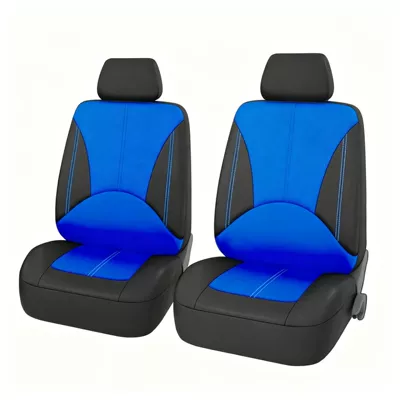 Russia Best-Selling Leather Perforated Leather, Seat cushion, seat cover - blue-4-piece-set