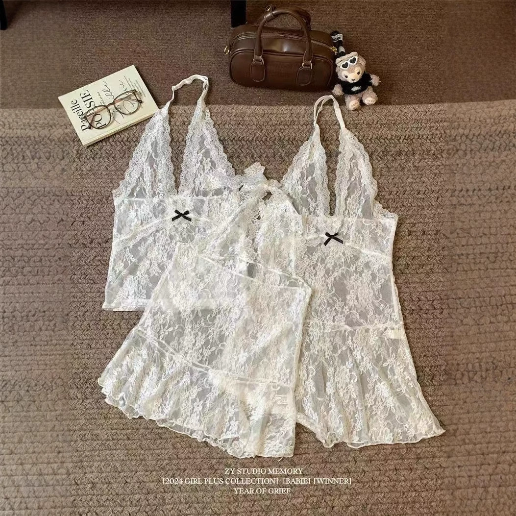 Белый чистый ветер сексуальная шея кружевное сшитое платье жилетка