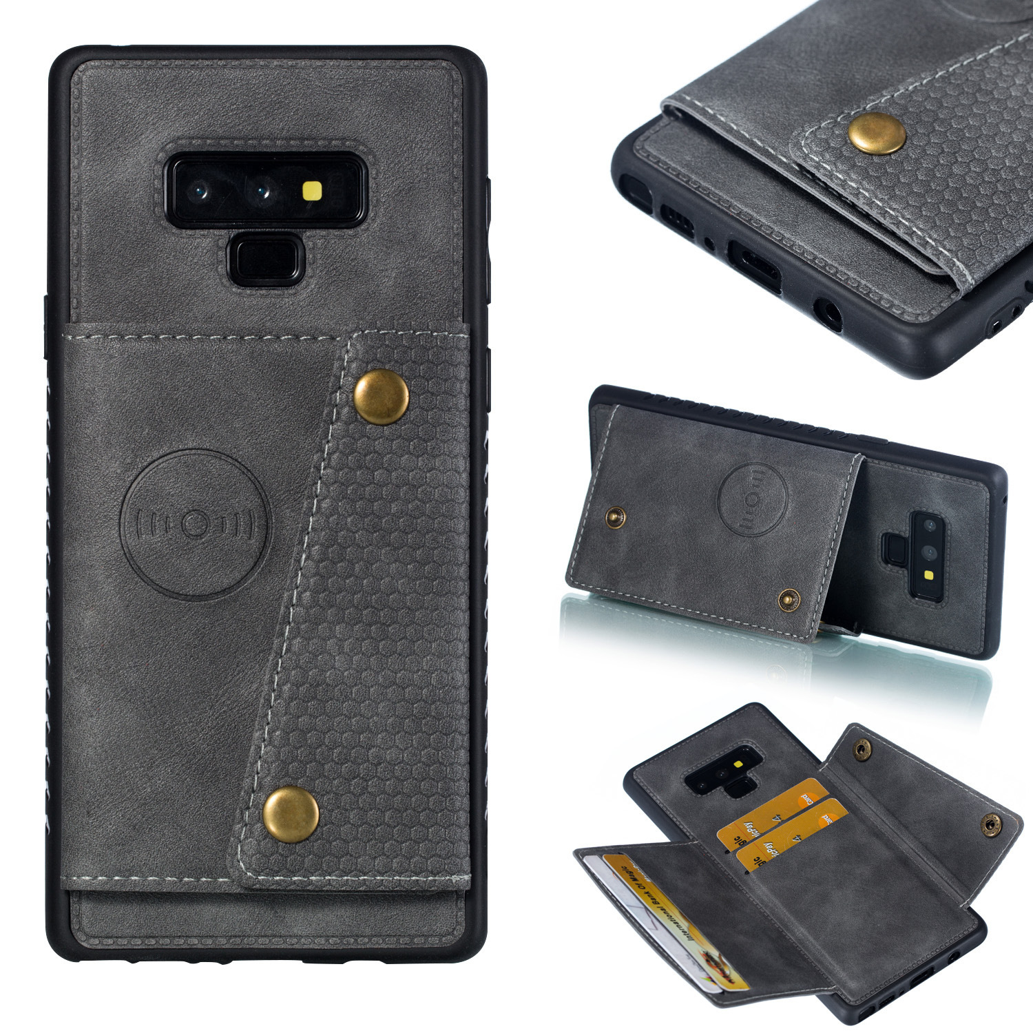 适用三星note9贴皮卡包手机壳s9手机皮套s10保护套s9plus钱包壳