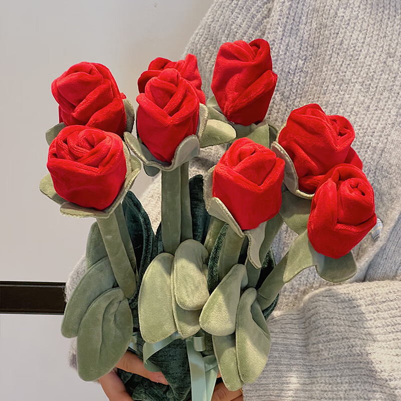 Cross-Border Amazon Mother's Day Valentine's Day Gift Handmade Fabric Rose and Sunflower Bouquet Birthday Souvenir