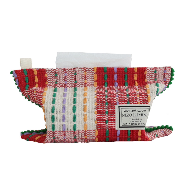 Nordic Baumwolle gewebt Tissue Tasche Aufbewahrungsbox Wohnzimmer ethnische Wind Auto Tissue Luftpumpe_voghion.com