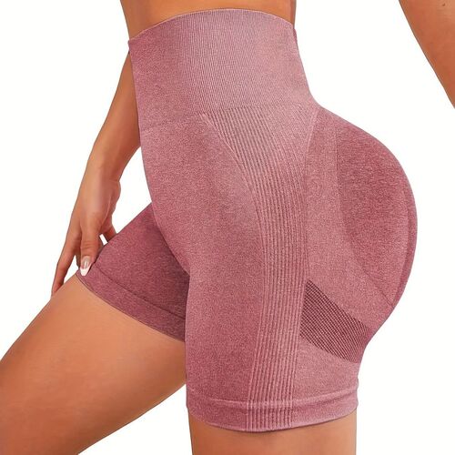 European and American buttocks yoga shorts three-quarter pants high waist abdominal tightening pants outerwear yoga pants women's running sports fitness shorts 