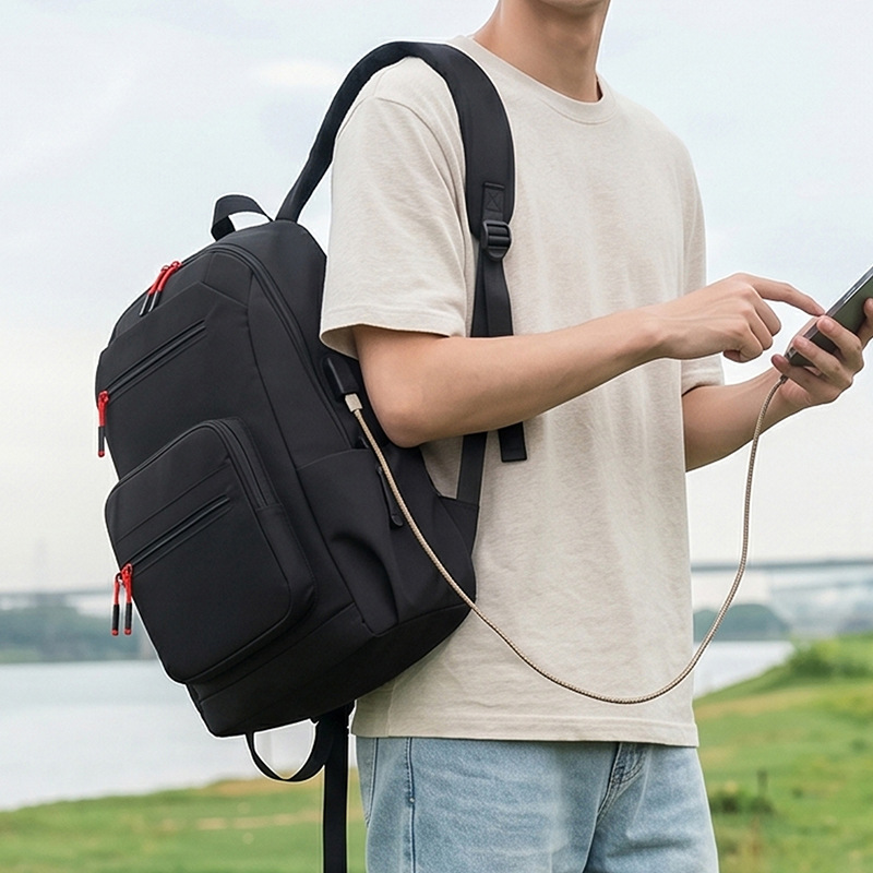 Mochila de Negocios y Viaje de Tela de Oxford, Transpirable, para Uso Diario