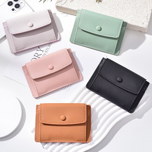 ID card holder ultra-thin multi-card slot card holder high-looking  new women's exquisite card holder coin purse storage bag