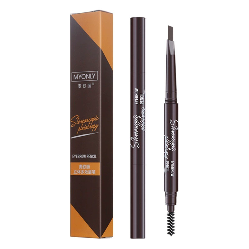 МакОли трехмерный многоэффективный карандаш для бровей с двумя головами треугольника