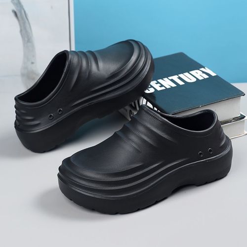 2025 Autumn/Winter Waterproof Clog Chef Shoes with 3-in-1 Protection, Non-slip Outsole, Water-resistant, Thick Sole, Durable Men's Anti-odor Shoes