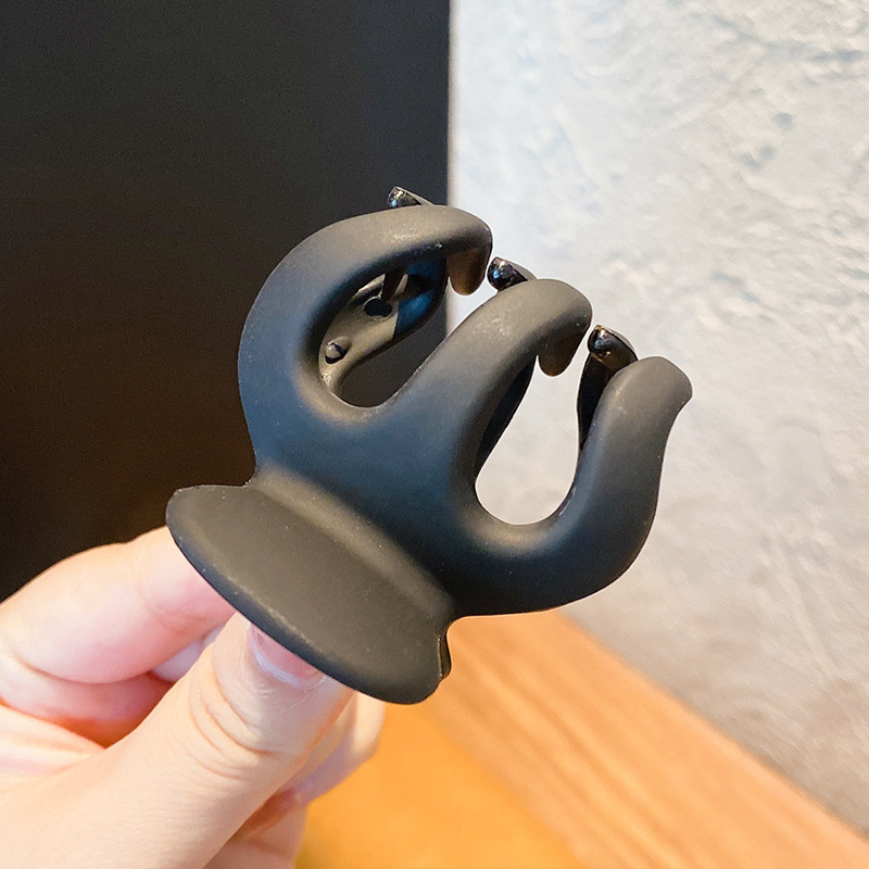 Tocado con clip cuadrado de Maillard, elegante coreano francés, retro, clip de tiburón, red, temperamento rojo, pinza para el cabello, accesorios para el cabello