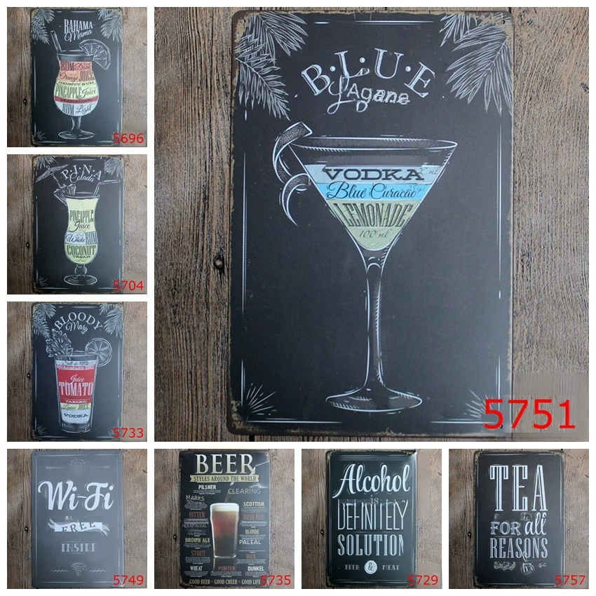Коктейль VIP Beer Iron Painting оптом Декорация для бара, спальни, KTV, ресторан и заведение