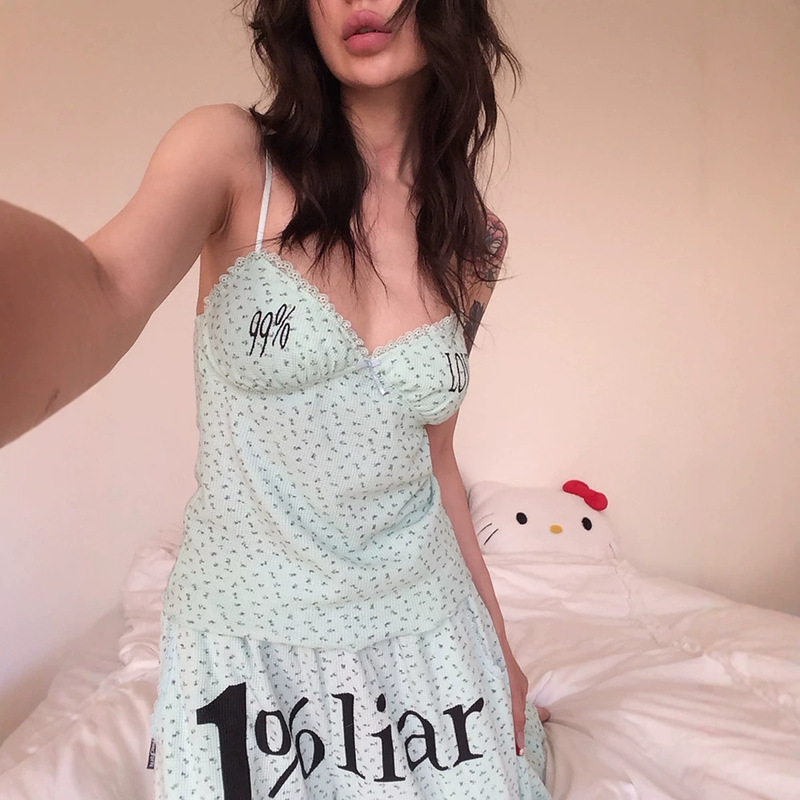 Now Available: Mint Green Floral Waffle Lace Trim Camisole for Summer, Deep V-Neck, Pure Desire Slim-Fit Base Tank Top for Women Now Available: Mint Green Floral Waffle Lace Trim Camisole for Summer, Deep V-Neck, Pure Desire Slim-Fit Base Tank Top for Women