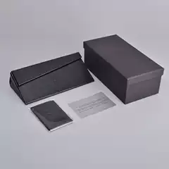 New Black Di Portable Folding Glasses Case, Personalized and Creative High-Quality Triangular Sunglasses Box Available from Stock
