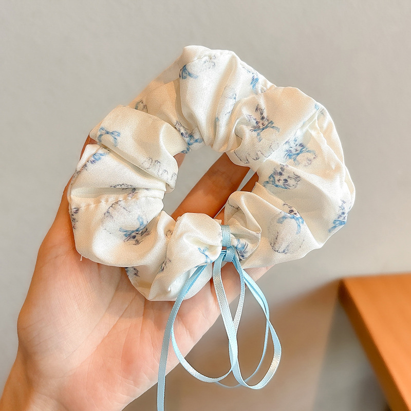 Primavera y verano coreanos, anillo de cabello de intestino grueso, nuevo tipo de cabello de cabello de cola de caballo, flor de bosque, cabello de sensación superior, adornos de cabello para mujeres