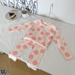 Anmeiya Children's Autumn Clothes and Autumn Pants Underwear Set One Piece Dropshipping for Medium and Large Children's Home Lycra Ginger Manufacturer Wholesale