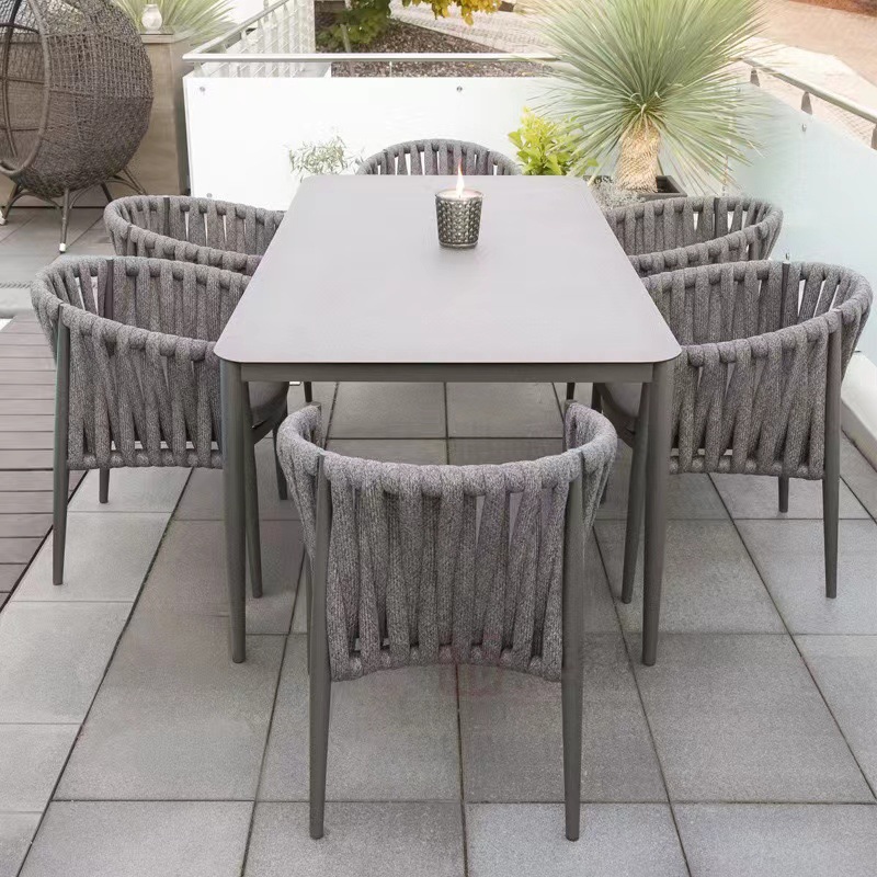 Sofá al aire libre Teslin banda balcón patio jardín villa hotel residencial sala de estar al aire libre combinación de sofá