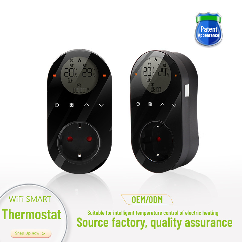 Intelligent WiFi wall-mounted boiler thermostat with temperature control probe climbing pet adjustable temperature controller switch socket