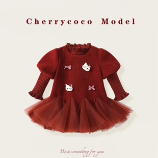 CHERRYCOCOŮͯ�B��ȹ�¿�Ů�����ӽq��������ȹ�����䵰��ȹ���b