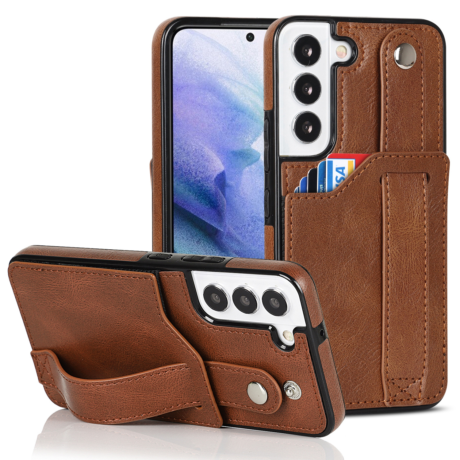 Handyhülle Für Samsung A53 Mit Armband Und Kartenfach Aus Leder_voghion.com