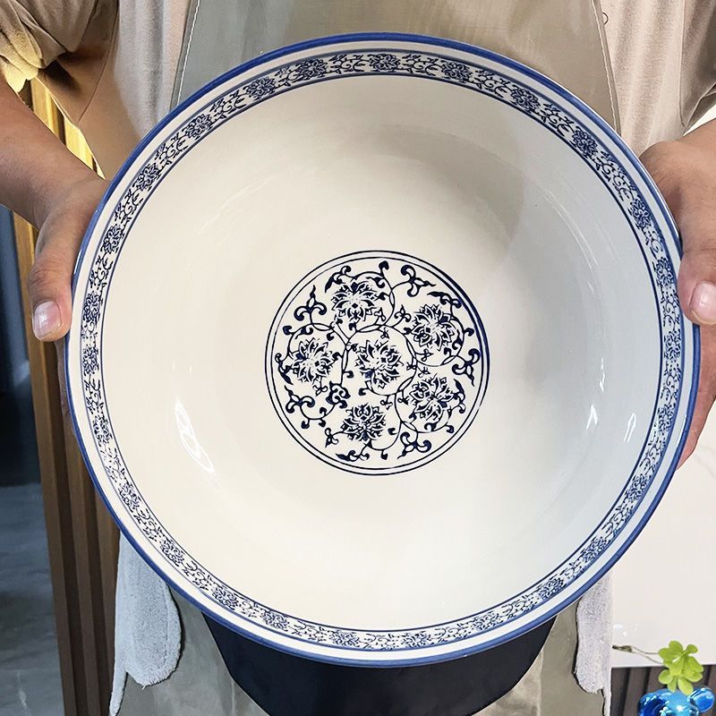 青花瓷水煮鱼大碗酸菜鱼大盆碗大容量家用毛血旺碗酒店陶瓷汤盆|undefined