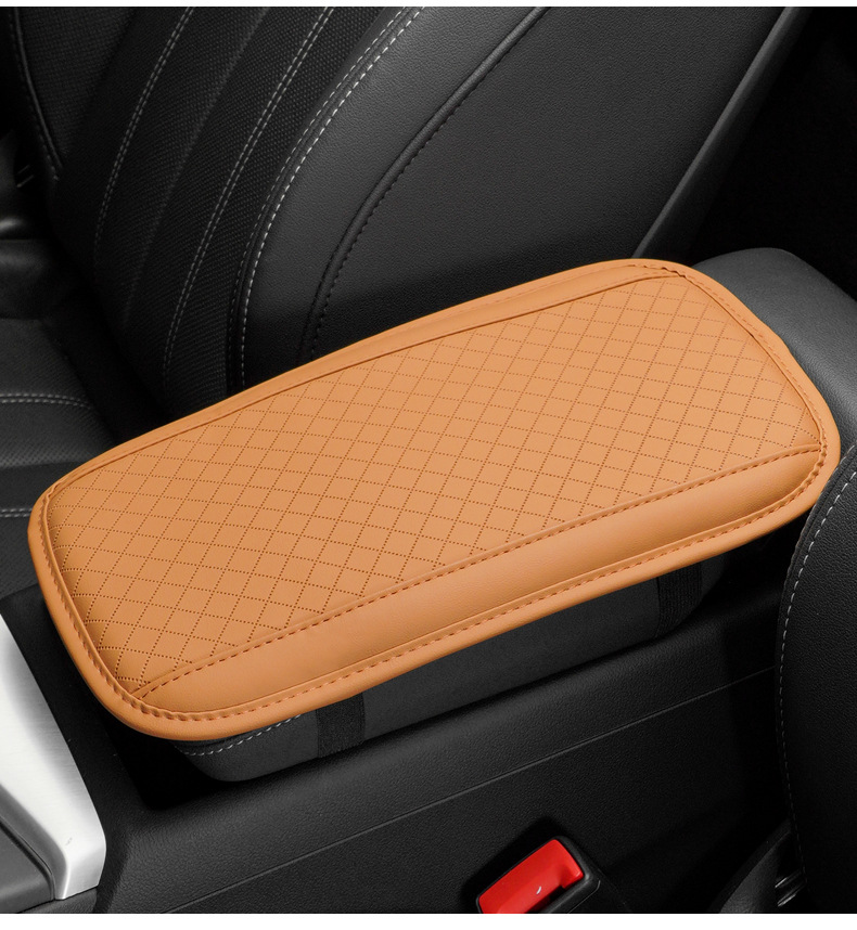 Cross-border car embossed armrest box cushion memory foam booster cushion universal car central armrest box pillow protective cover
