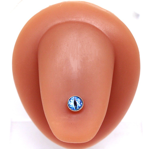 Gaibei European and American cross-border multi-color tongue nails, eye tongue nails, ox-eye tongue ornaments, stainless steel jewelry, tongue nails, piercing jewelry factory