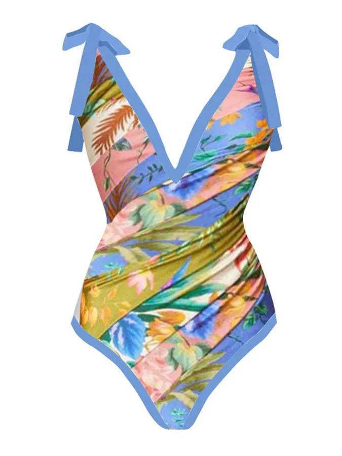 2023 nova roupa de banho sexy de uma peça conservadora com cobertura de barriga fina para primavera quente saia de praia feminina de chiffon_voghion.com