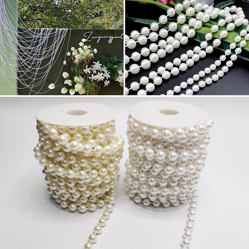 Factory supply 10mmabs imitation pearl beads festive wedding banquet road lead shopping mall home beads curtain accessories
