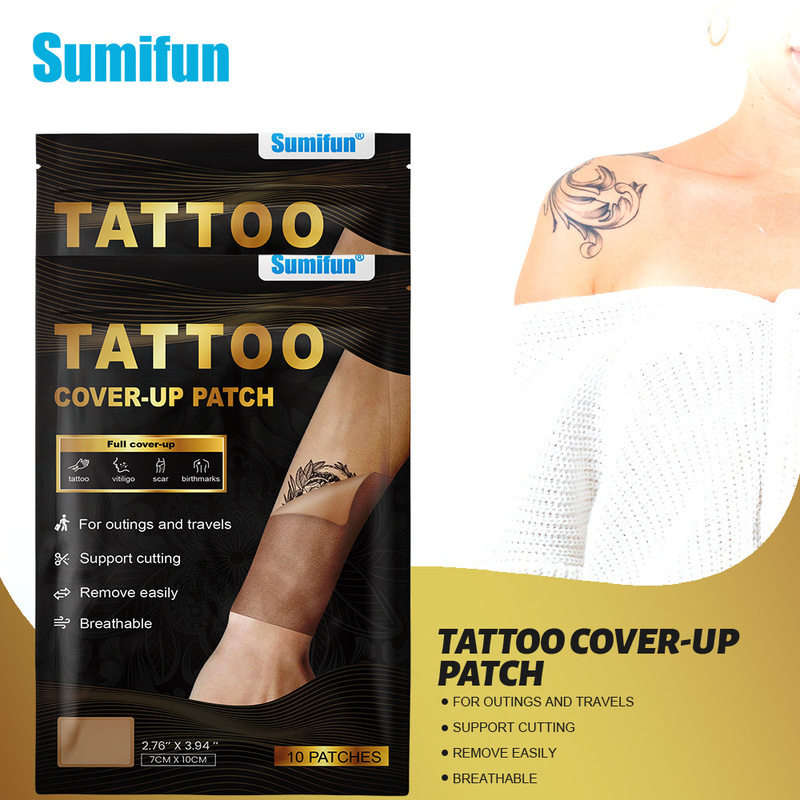 Sumifun Cross-Border New Product Covers Tattoos, Invisible Flesh-Colored Stickers, Covers Scars and Birthmarks, Waterproof and Breathable Concealer Fake Skin