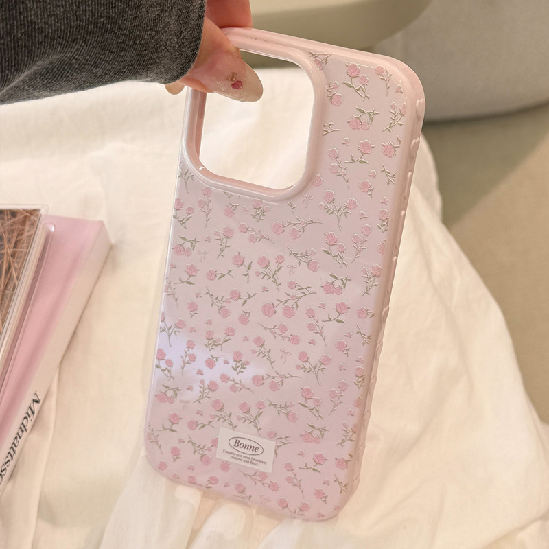 玫瑰花苹果16手机壳iphone17适用12代发15promax全包13小清新气质|undefined