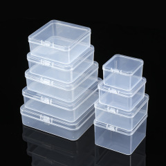 工場現物pp箱ジュエリー収納箱透明プラスチックカバー収納箱部品収納包装箱小箱