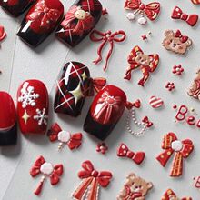 magico茉季铁素卡通浮雕指甲贴pro磨砂薄透美甲贴TS-3902复古小熊