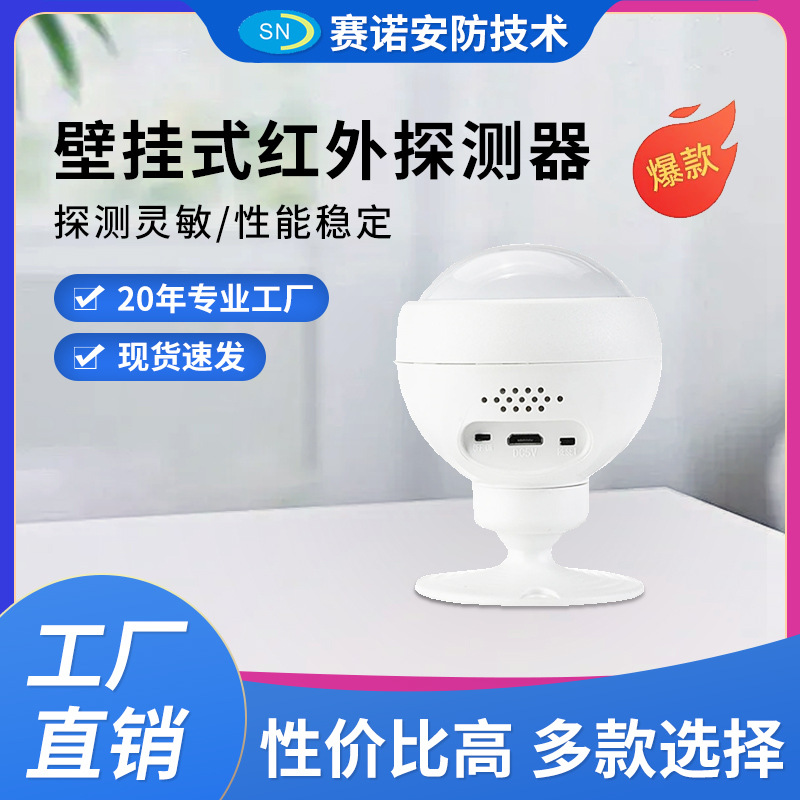 智能壁挂式联网红外探测器 人体红外探测器 厂家供应红外报警器