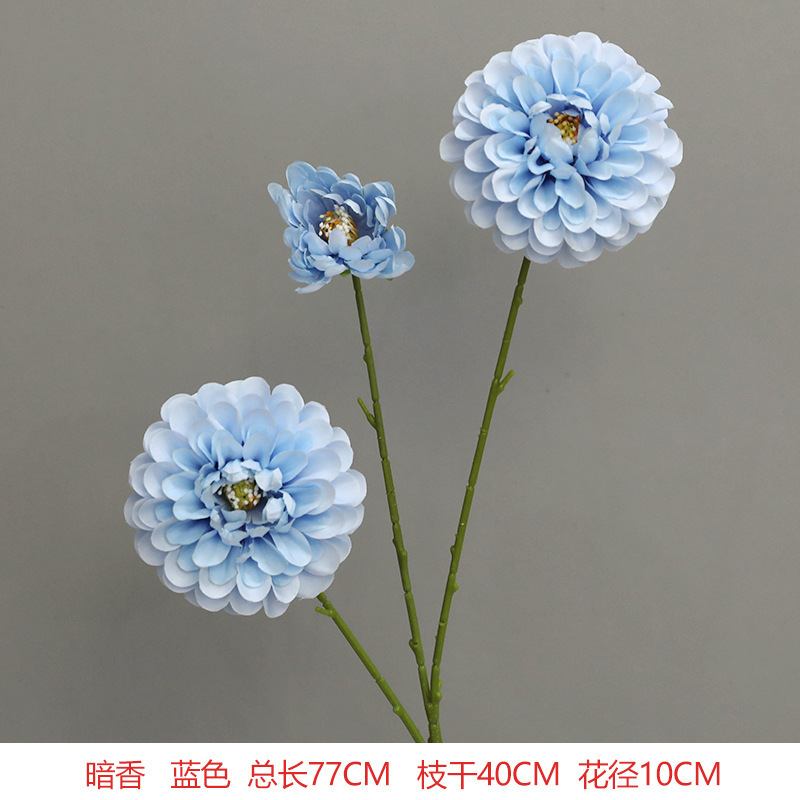 蓝色系仿真花婚礼婚庆场地场景布置道具装饰花艺花材花束假花批发|undefined
