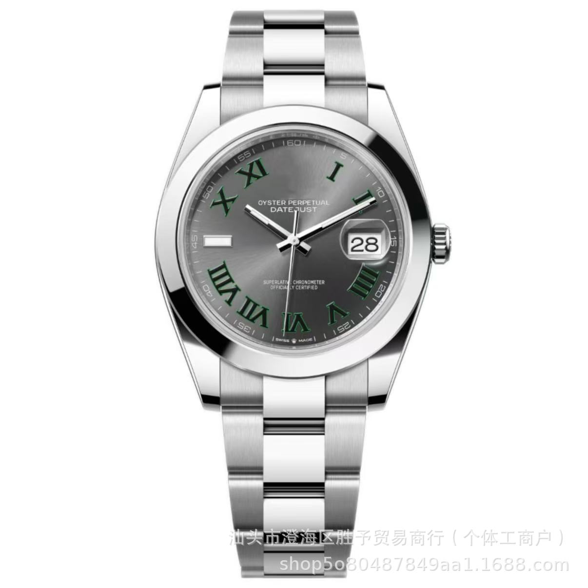 Fábrica C reloj de pulsera tipo diario de apertura de reloj de pulsera hombre correa de acero cara romana impermeable reloj mecánico automático completo