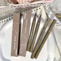 Тонкая подводка для глаз Sweetmint, водостойкая и устойчивая к поту, долговечная, не размазывается, коричневая жидкая ручка для шелкопряда, псевдо-макияж без макияжа